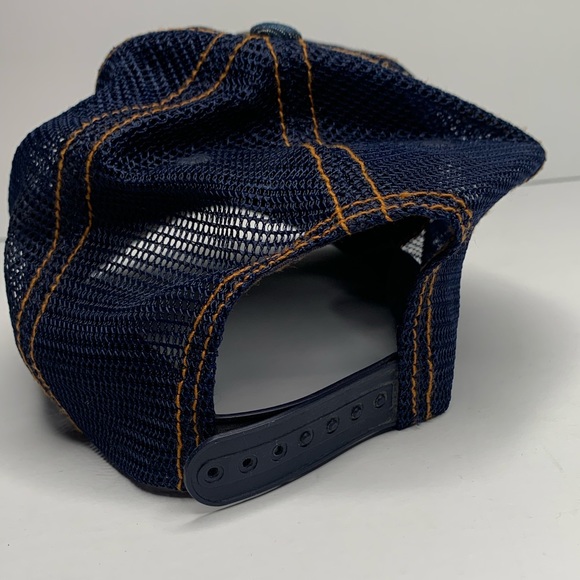 VON DUTCH rhinestone blue denim  snapback hat - Picture 2 of 6